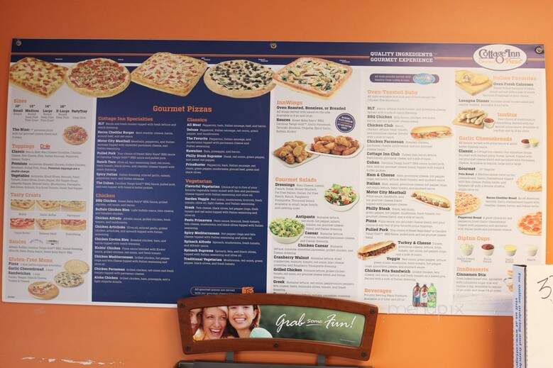 Cottage Inn Gourmet Pizza - Midland, MI menu_pic
