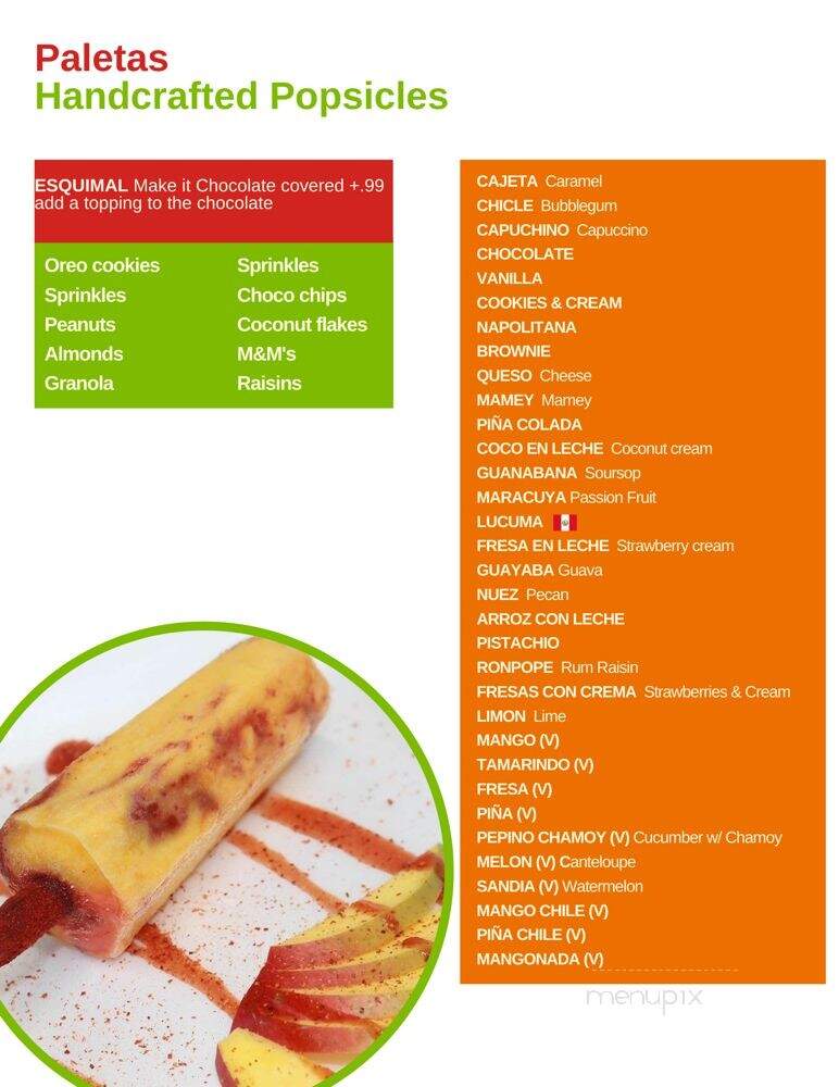 D Fruta La Vida - Chicago, IL menu_pic