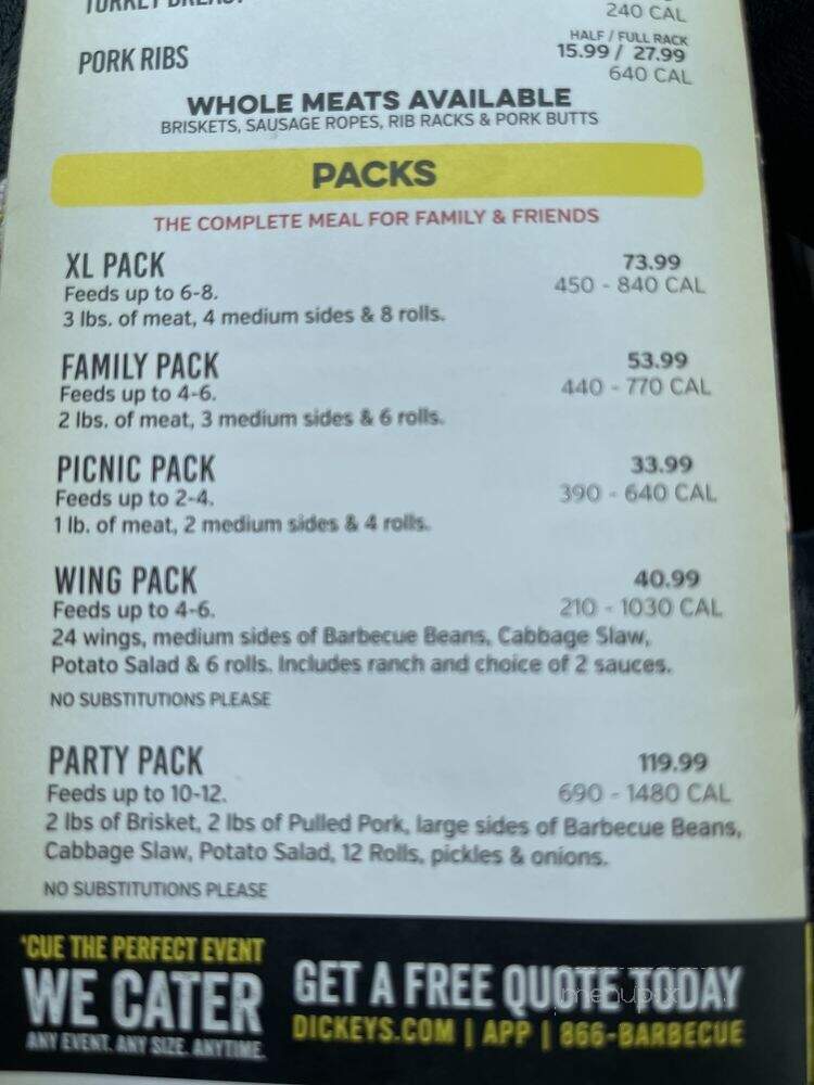 Dickey's Barbecue Pit - Duarte, CA menu_pic