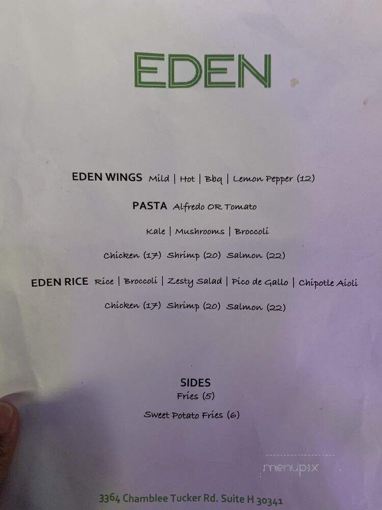 Eden - Atlanta, GA menu_pic