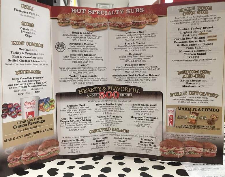 Firehouse Subs - San Antonio, TX menu_pic