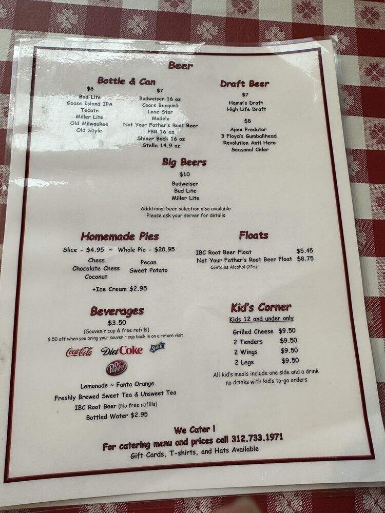 Gus's World Famous Fried Chicken - Chicago, IL menu_pic