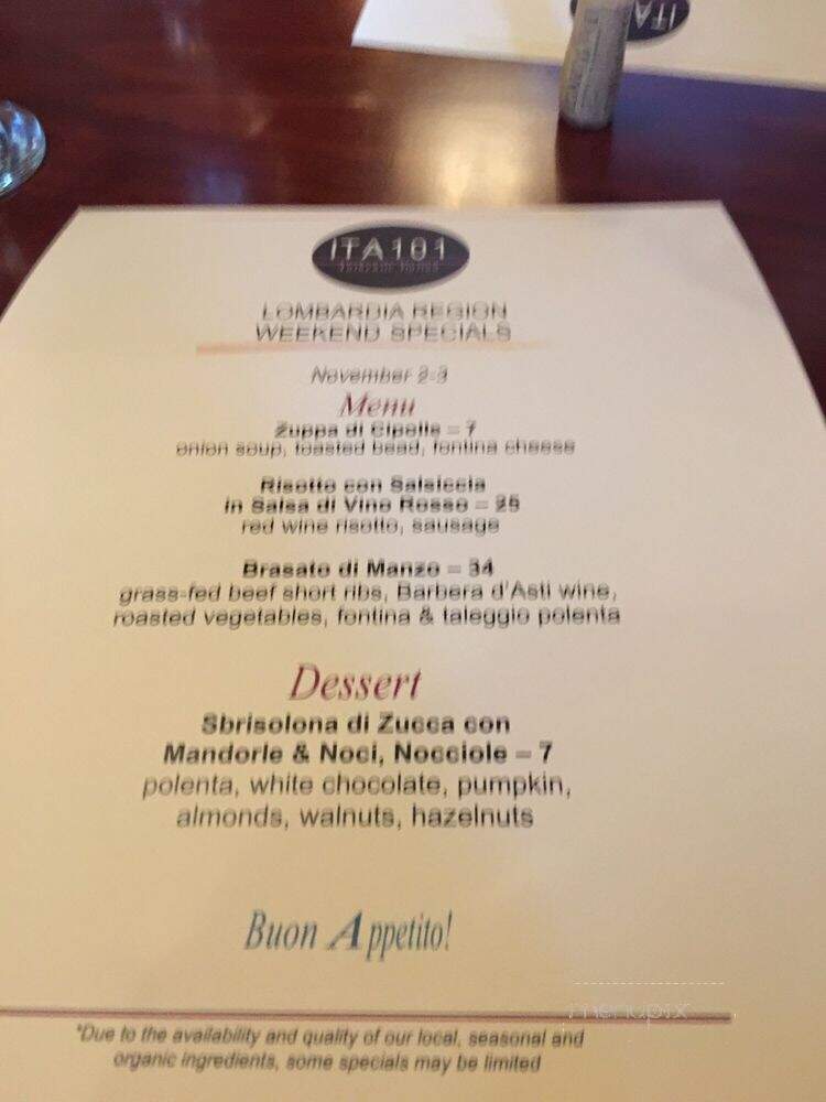 ITA101 - Medford, NJ menu_pic