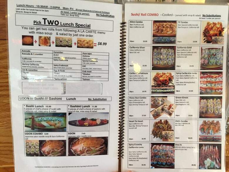 JoA Sushi - Southgate, MI menu_pic