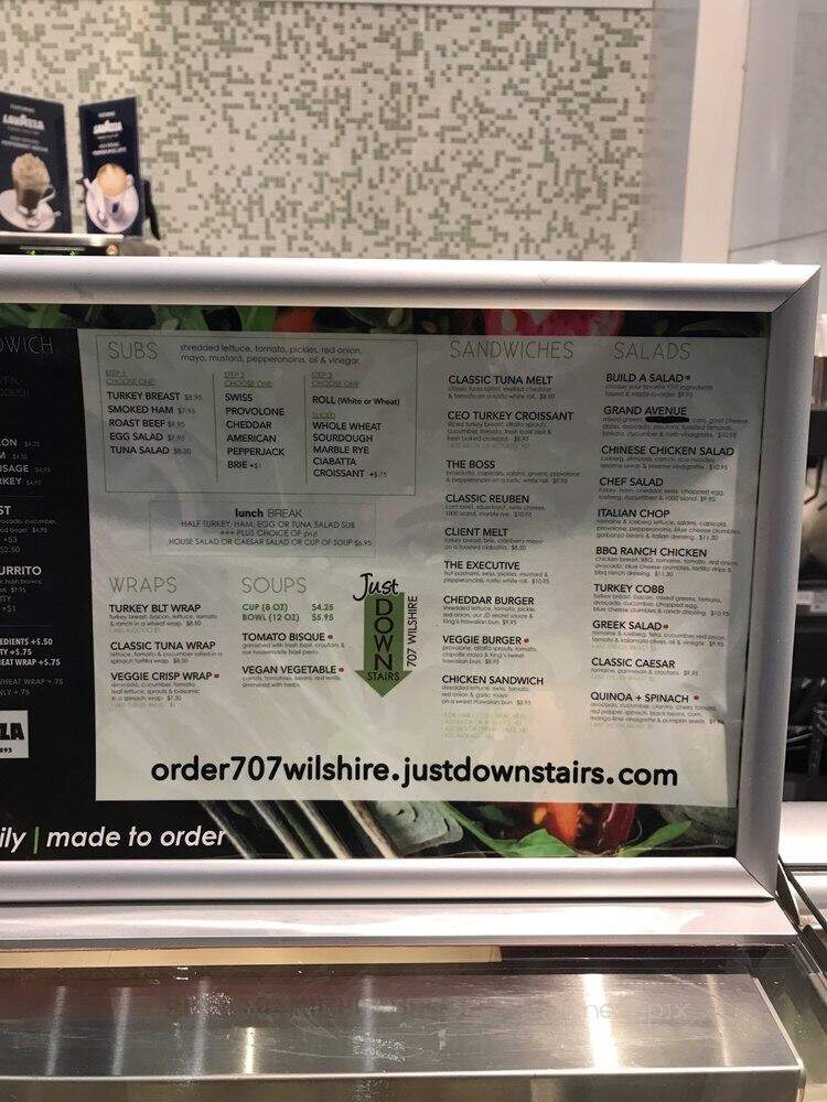Just DOWNstairs - Los Angeles, CA menu_pic