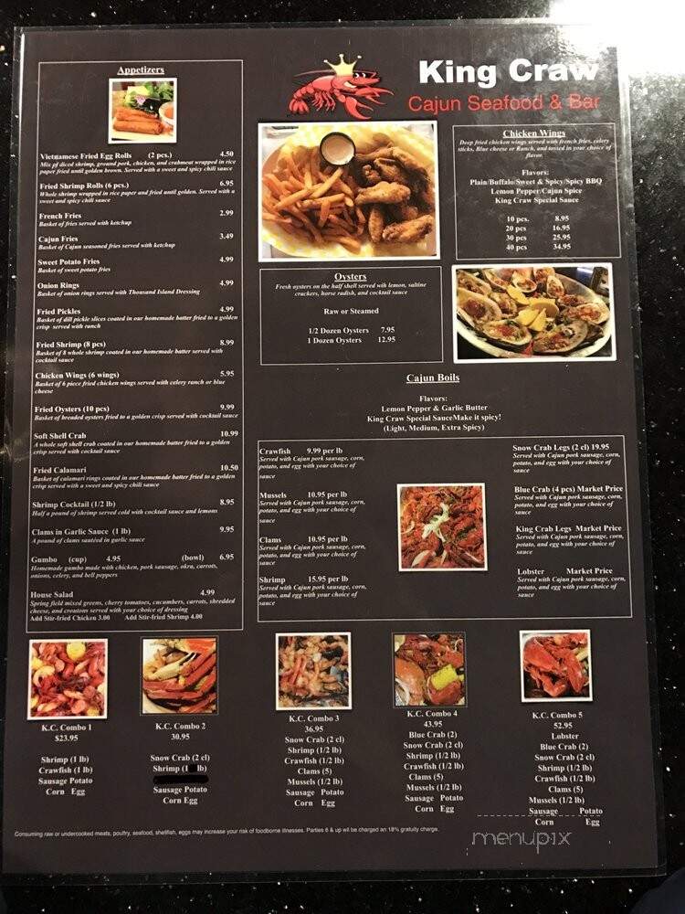 King Craw - Jacksonville, FL menu_pic