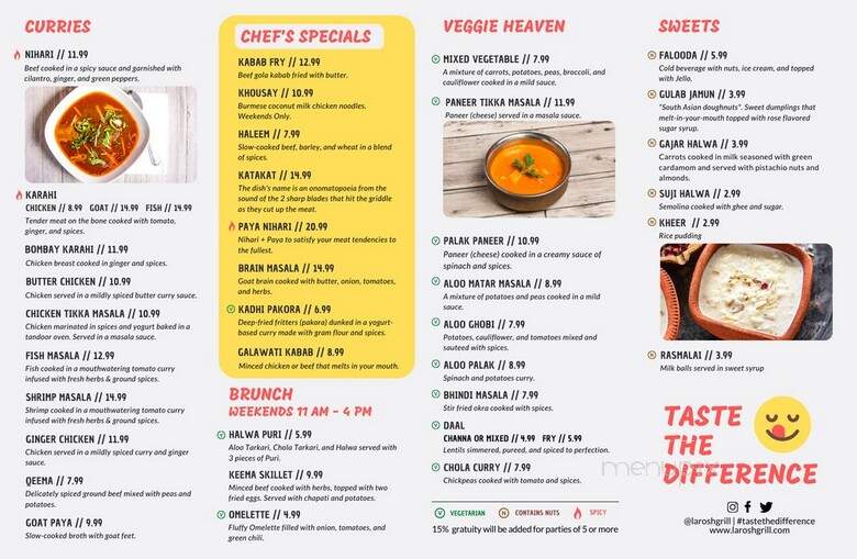 Larosh Grill - Katy, TX menu_pic