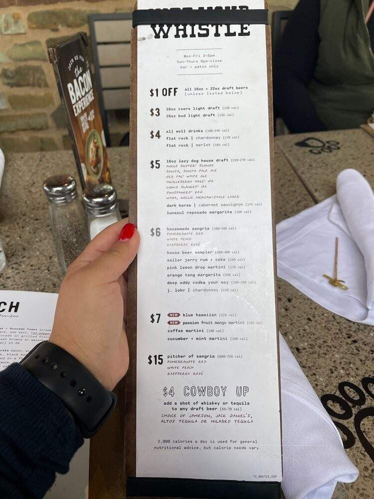Lazy Dog Restaurant & Bar - Downey, CA menu_pic