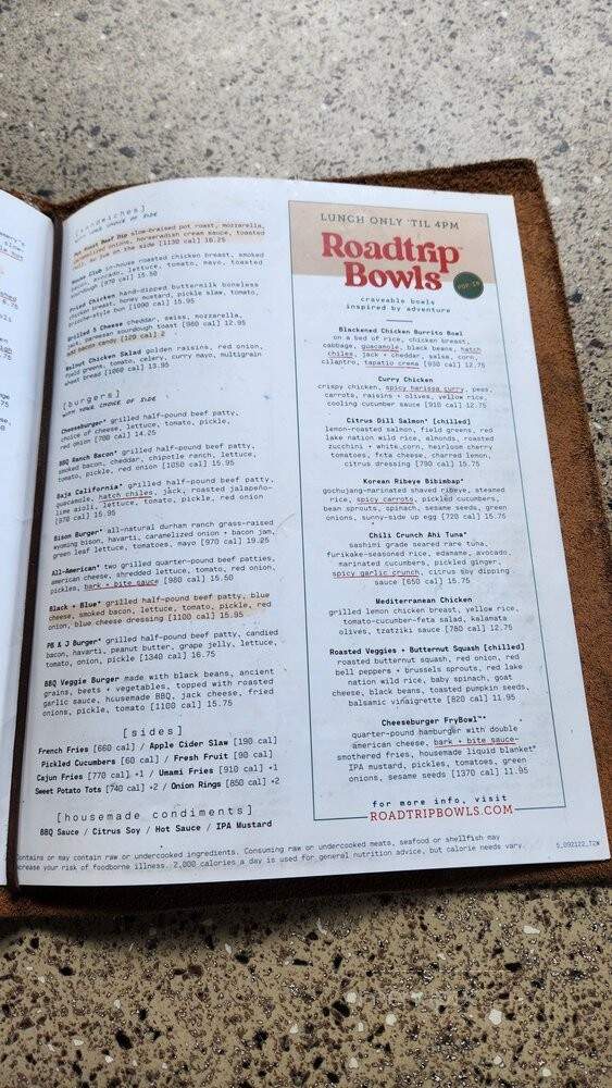 Lazy Dog Restaurant & Bar - Downey, CA menu_pic
