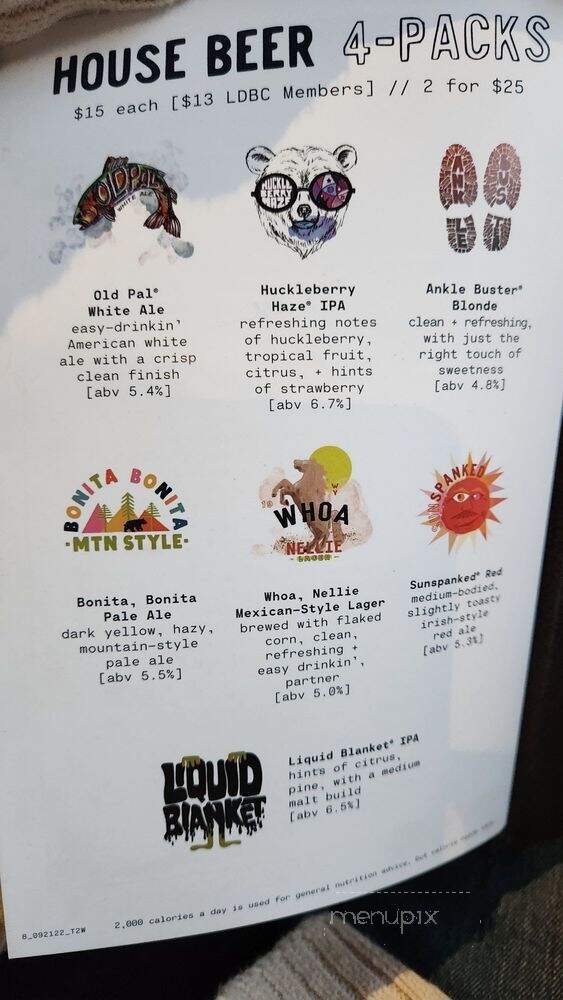 Lazy Dog Restaurant & Bar - Downey, CA menu_pic