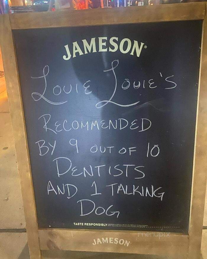 Louie Louie's Piano Bar - Dallas, TX menu_pic