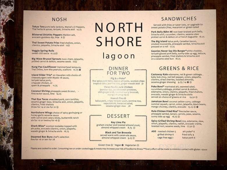 North Shore Lagoon - Bothell, WA menu_pic