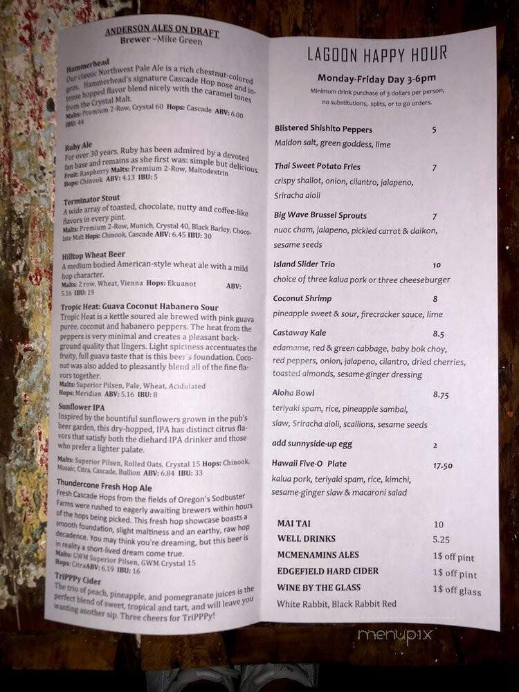 North Shore Lagoon - Bothell, WA menu_pic