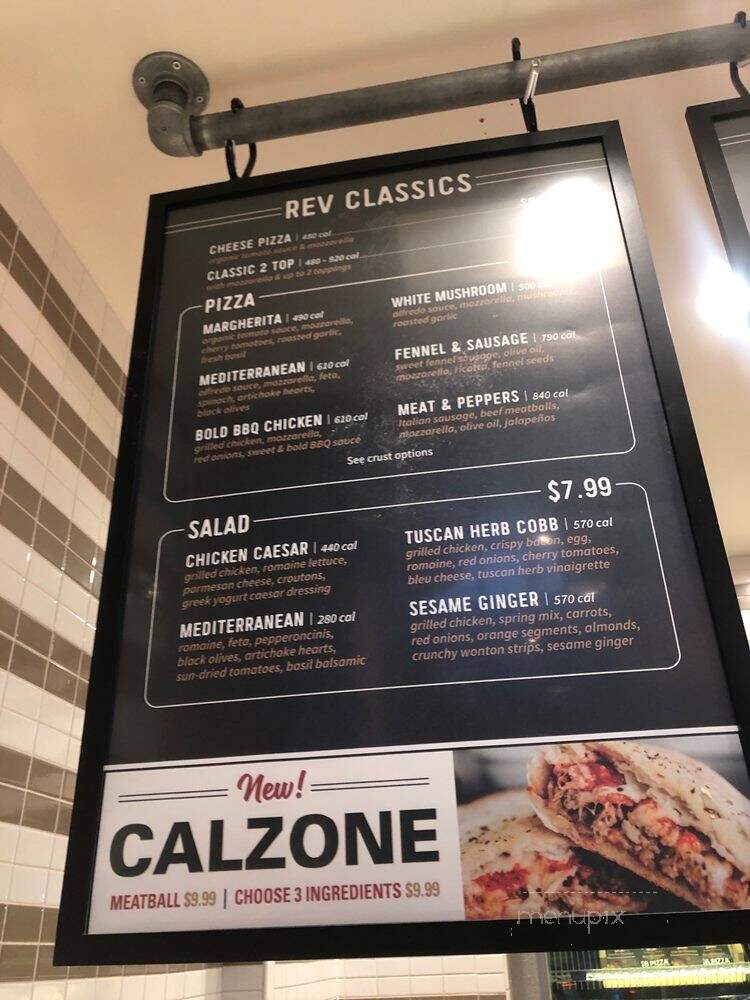 PizzaRev - Glendale, CA menu_pic