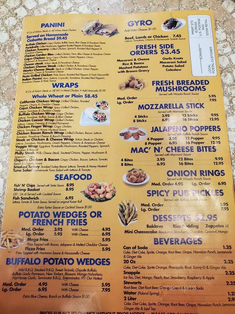 Planet Pizza & Wings - Hightstown, NJ menu_pic