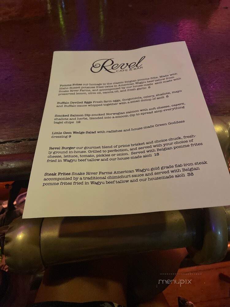 Revel Cafe and Bar - New Orleans, LA menu_pic