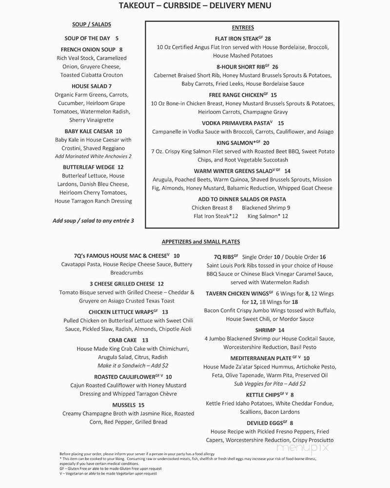 Seven Quarts Tavern - Northport, NY menu_pic