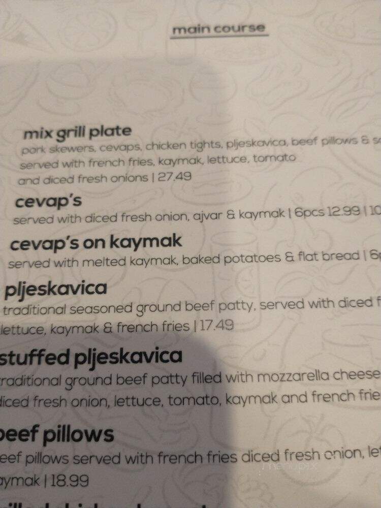 Skadarliya - Brookfield, IL menu_pic