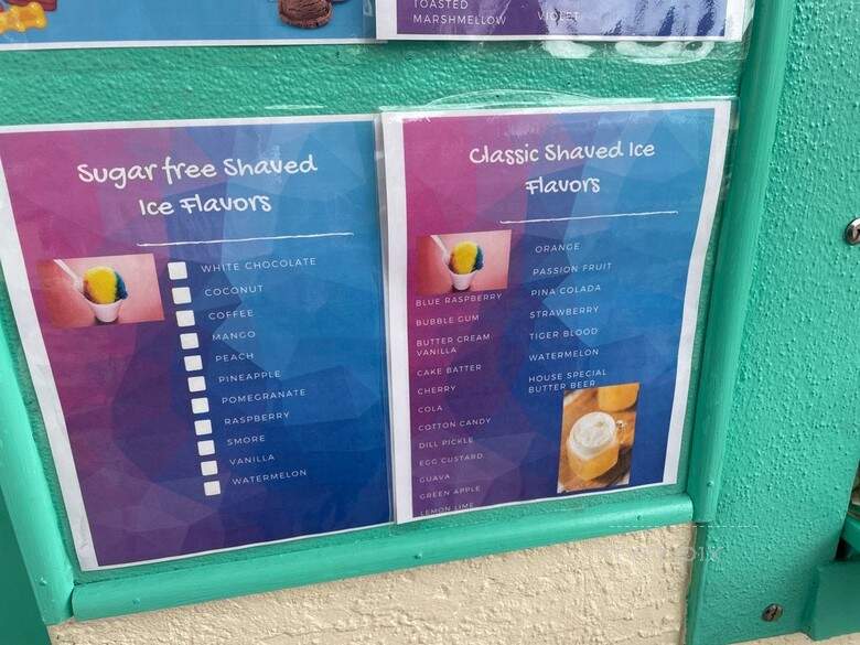 Sno Beach - Safety Harbor, FL menu_pic