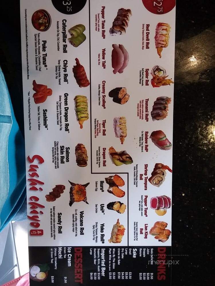 Sushi Chiyo - Portland, OR menu_pic