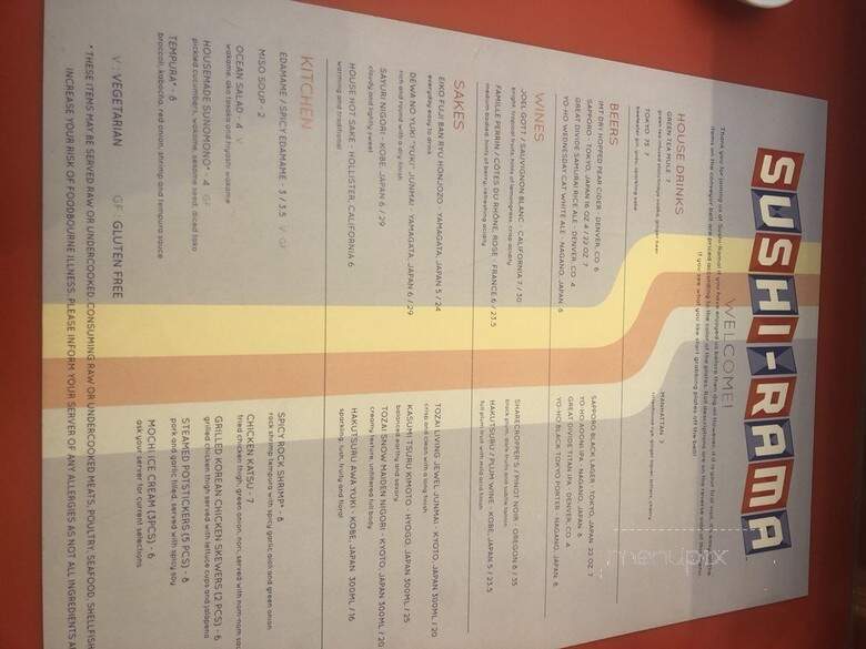 Sushi-Rama - Denver, CO menu_pic
