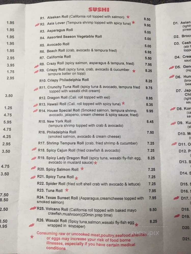 Taste Of Asia - Saginaw, TX menu_pic