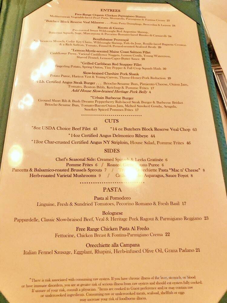 Urbain 40 American Brasserie and Lounge - Orlando, FL menu_pic