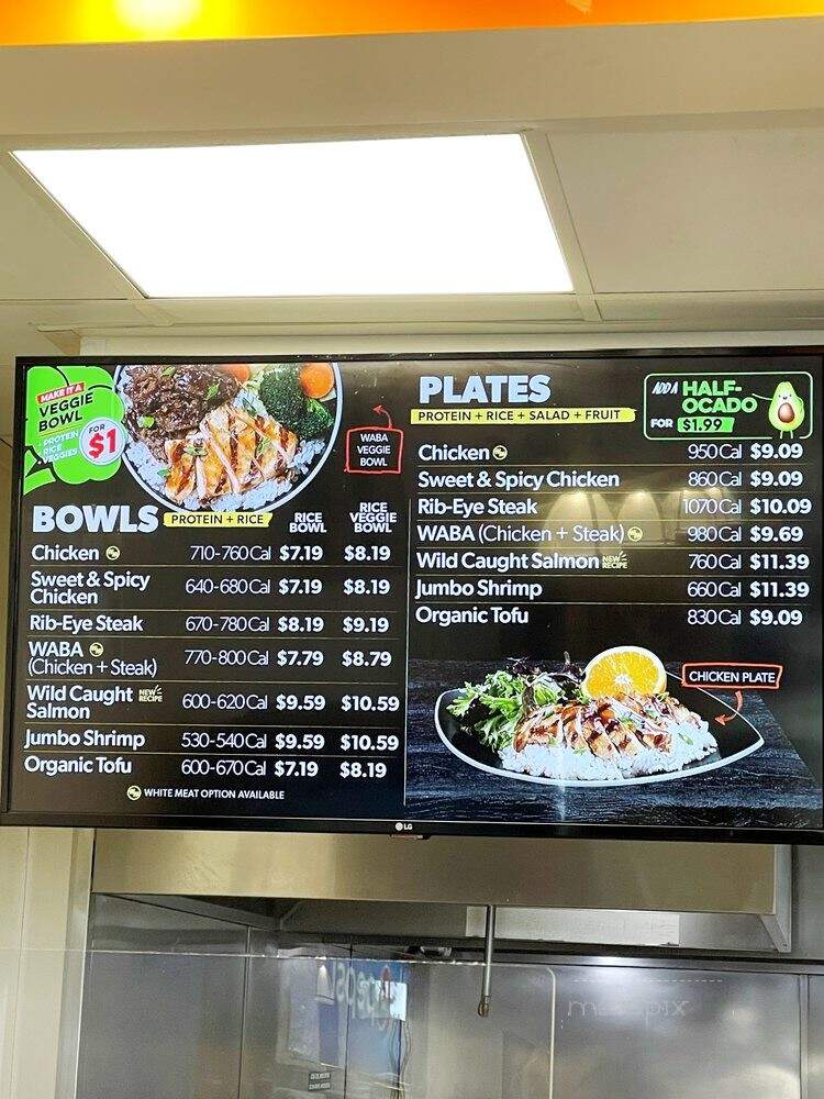 WaBa Grill - Monrovia, CA menu_pic