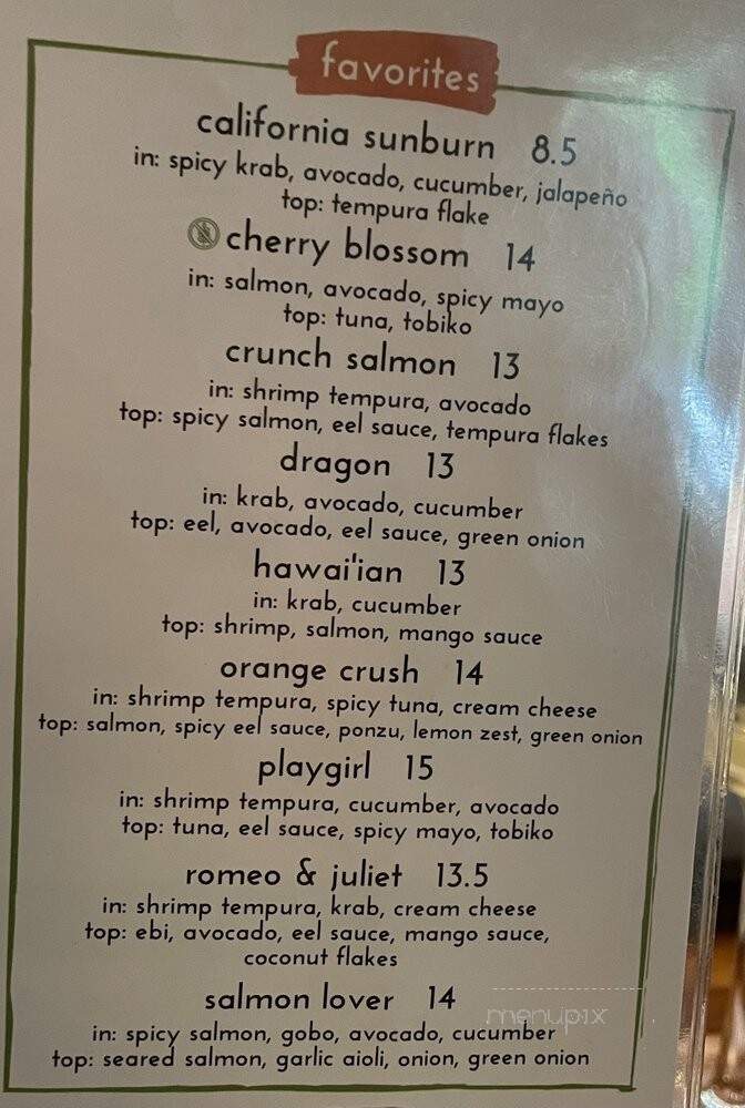 Wasabi - Boise, ID menu_pic