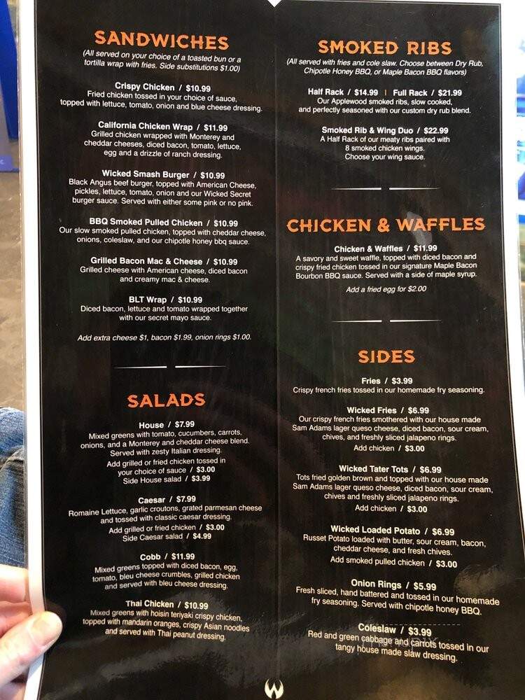 Wicked Wing - Worcester, MA menu_pic