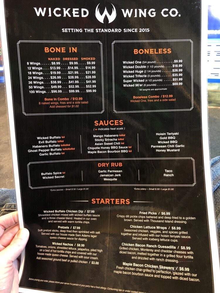 Wicked Wing - Worcester, MA menu_pic