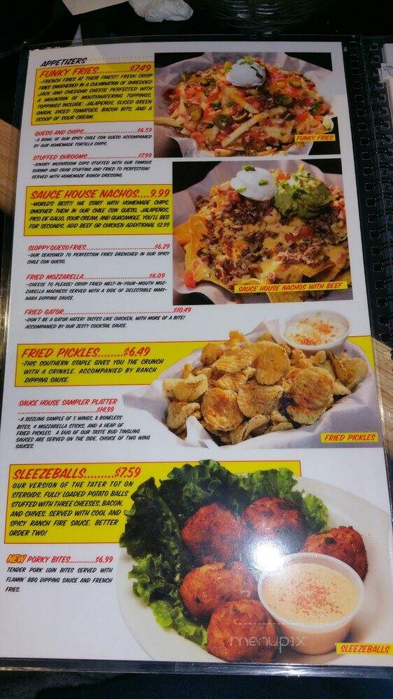 Wing Daddy's Sauce House - San Antonio, TX menu_pic