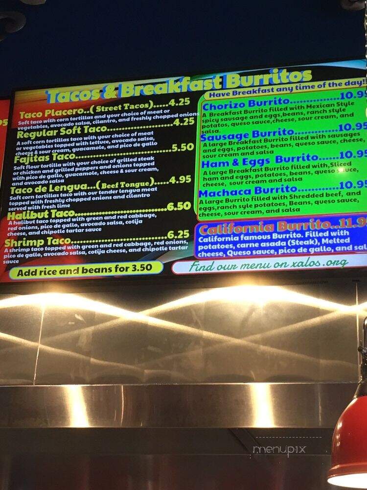 Xalos Burrito Express - Anchorage, AK menu_pic