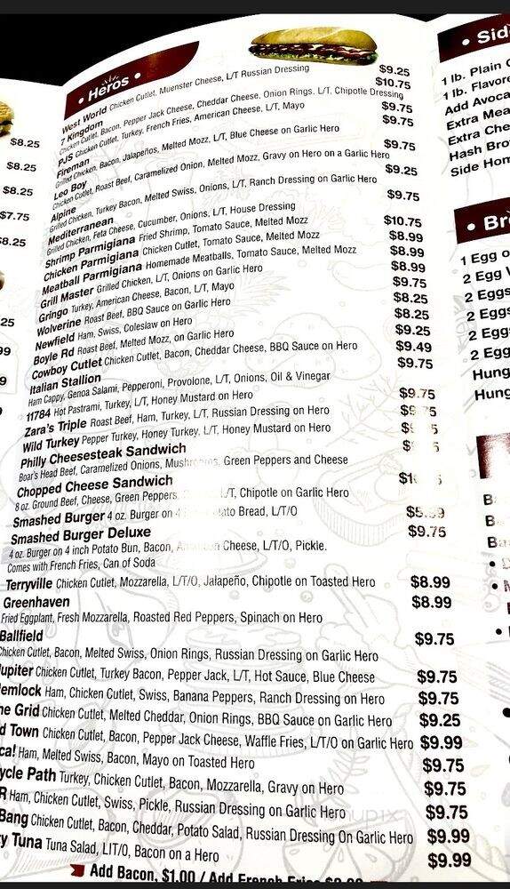 Zara's Deli Bagel - Selden, NY menu_pic