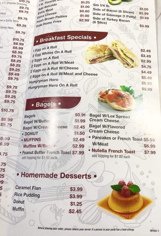 Zara's Deli Bagel - Selden, NY menu_pic