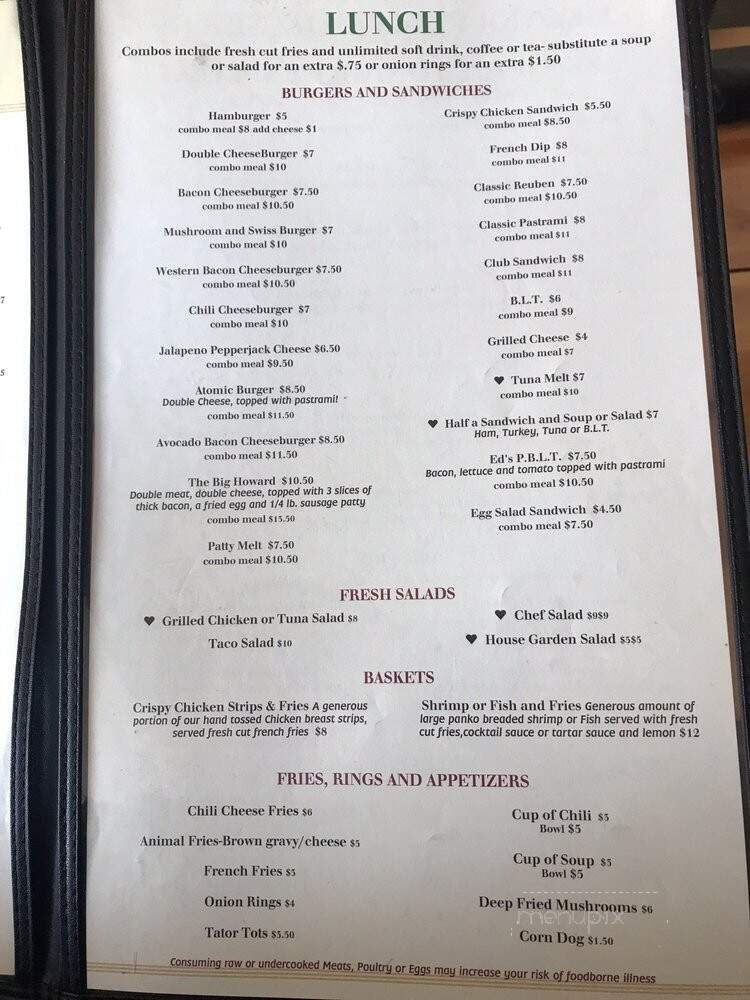 Antler Grill - Bly, OR menu_pic