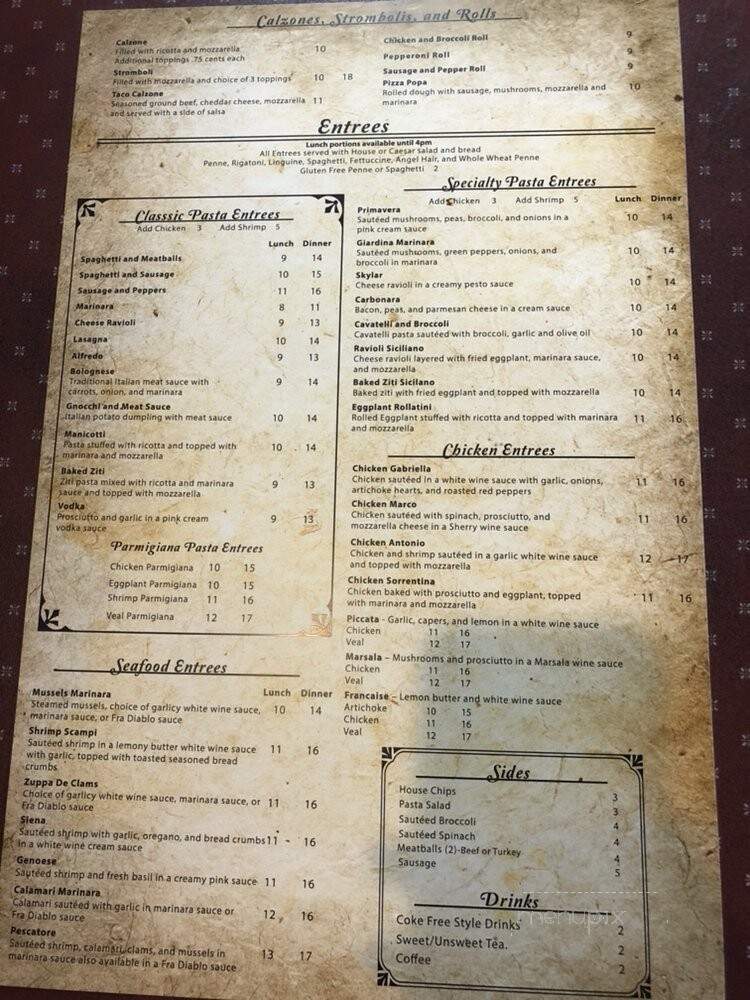 Antonio's Pizza & Pasta - Wilmington, NC menu_pic