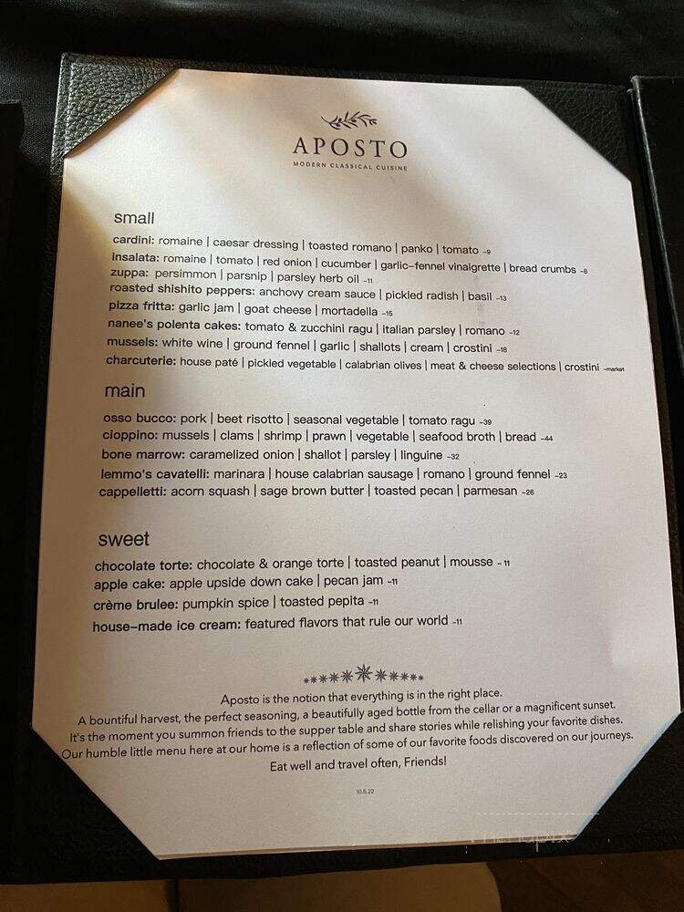 Aposto - Des Moines, IA menu_pic