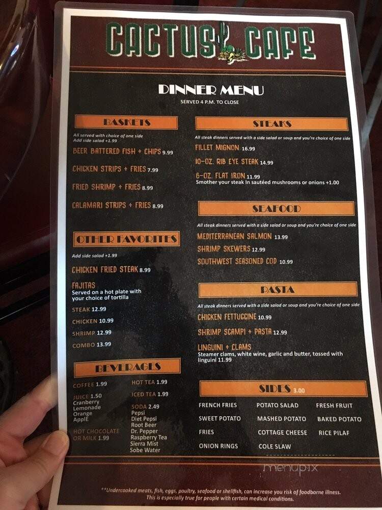 Cactus Cafe - Yuma, AZ menu_pic