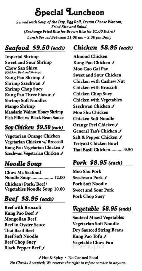 China King - Goleta, CA menu_pic