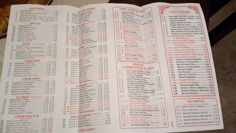 China One - Carlisle, PA menu_pic