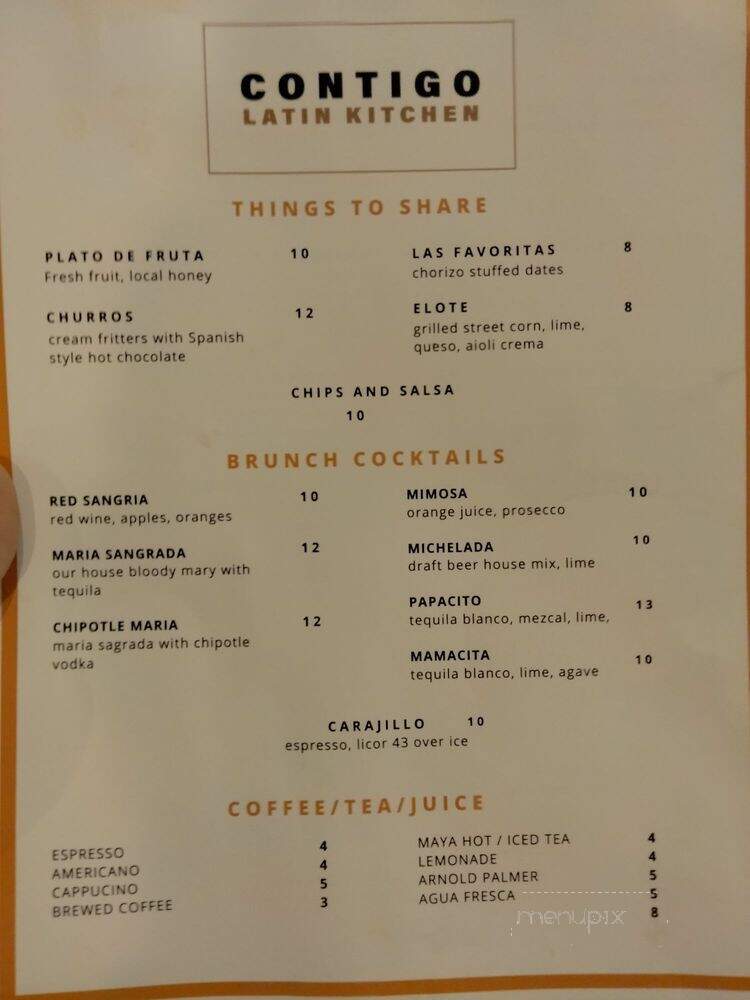 Contigo - Tucson, AZ menu_pic