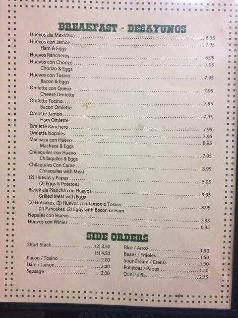 El Paso Cafe - San Diego, CA menu_pic