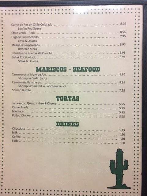 El Paso Cafe - San Diego, CA menu_pic