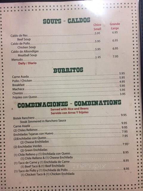 El Paso Cafe - San Diego, CA menu_pic