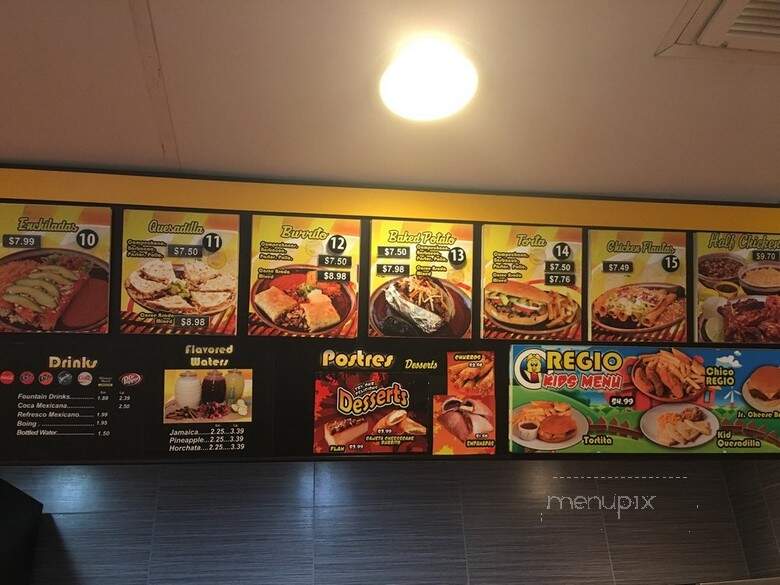 El Pollo Regio - Dallas, TX menu_pic
