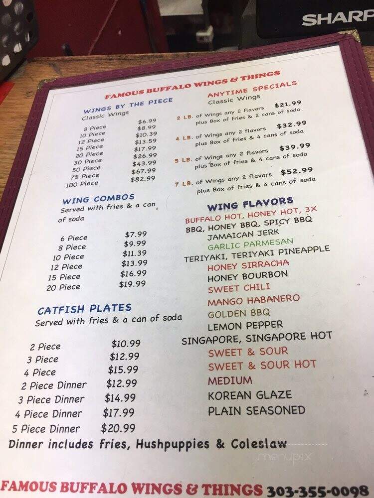 Famous Buffalo Wings & Things - Denver, CO menu_pic