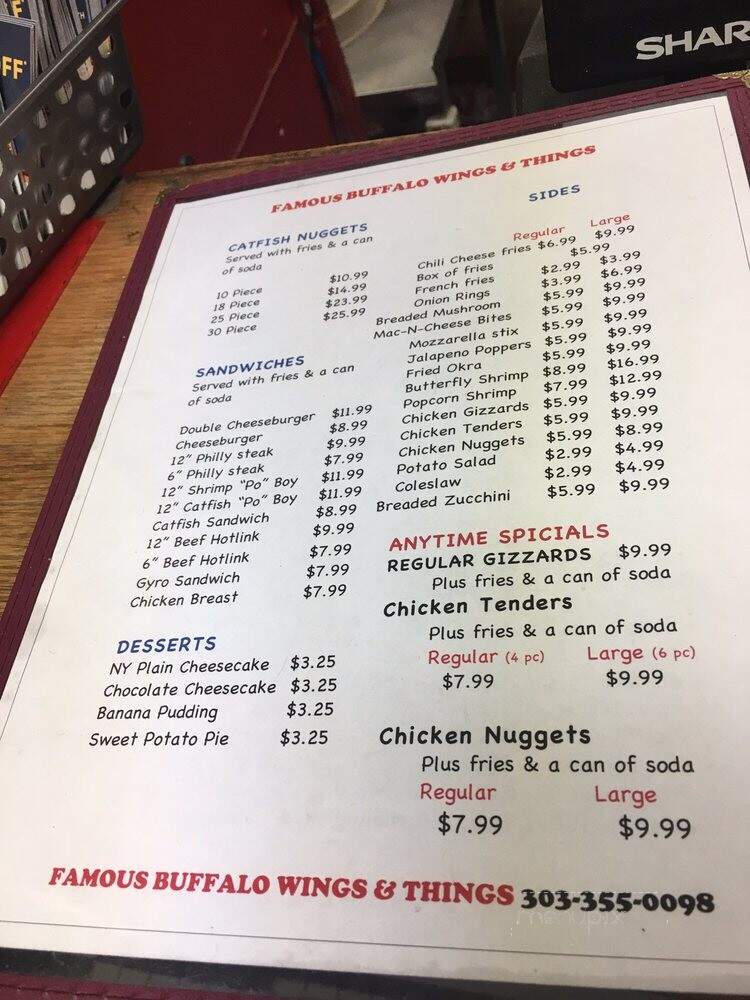 Famous Buffalo Wings & Things - Denver, CO menu_pic