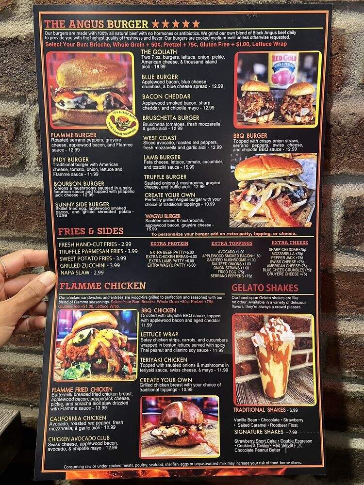 Flamme Burger - Fishers, IN menu_pic