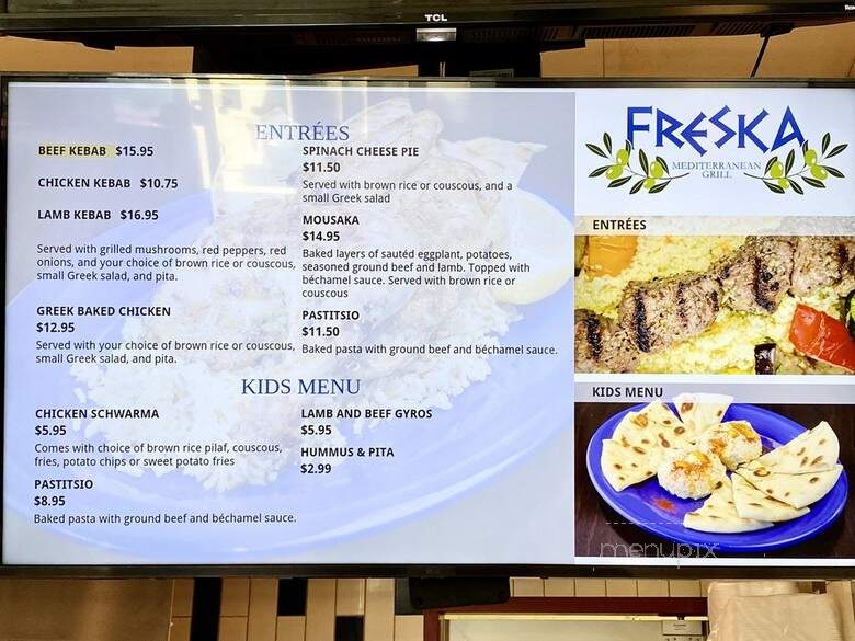 Freska Mediterranean Grill - Middleton, WI menu_pic